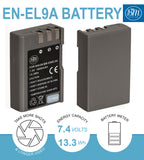 BM Premium EN-EL9, EN-EL9A Battery and Charger for Nikon Nikon D5000, D3000, D60, D40x & D40 Digital SLR Camera