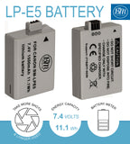 BM Premium LP-E5 Battery for Canon EOS Rebel XS, Rebel T1i, Rebel XSi, 1000D, 500D, 450D, Kiss X3, Kiss X2, Kiss F Digital SLR Cameras