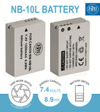 BM Premium NB-10L Battery and Charger Kit for Canon PowerShot G15, G16, G1X, G3-X, SX40 HS, SX50 HS, SX60 HS Digital Cameras