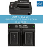 BM Premium 2 Pack of NP-FV50A High Capacity Batteries for Sony Handycam Camcorders