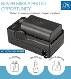 BM Premium 2 Pack of DMW-BLF19 Batteries and Battery Charger for Panasonic Lumix DC-G9, DC-GH5, DMC-GH3, DMC-GH3K, DMC-GH4, DMC-GH4K Digital Camera