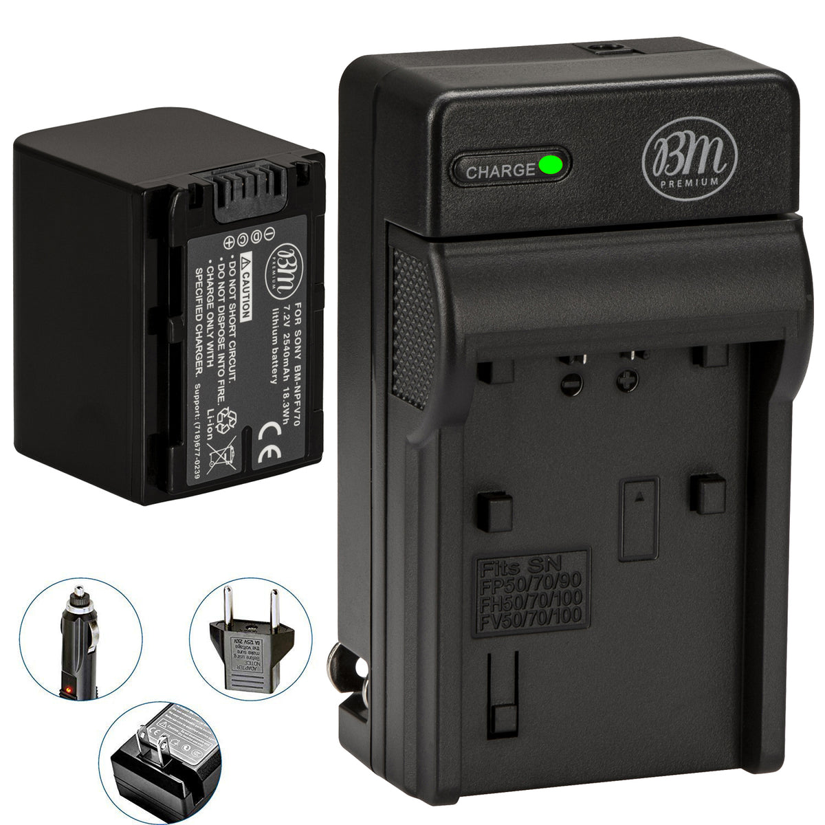 BM Premium NP-FV70 Battery and Battery Charger for Sony Handycam
