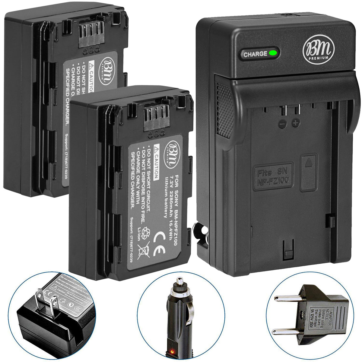 Chargeur Double Slot USB Type-C Pour Batteries Sony NP-FZ100 - Compatible A7III, A9, A6600, Etc. Avec écran LCD