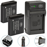 BM 2-Pack of DMW-BLH7 Batteries and Charger for Panasonic Lumix DC-GX850 DMC-LX10 DMC-LX15 DMC-GM1 DMC-GM1K DMC-GM1KA DMC-GM1KS DMC-GM5 GM5KK Cameras