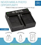 BM 2 EN-EL14A Batteries and Dual Charger for Nikon D3100 D3200 D3300 D3400 D3500 D5100 D5200 D5300 D5500 D5600 DF Coolpix P7100 P7700 P7800 Cameras