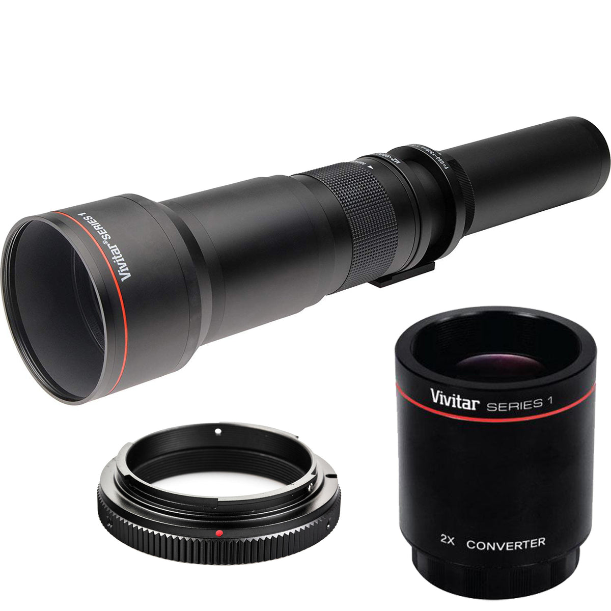 Long-Range 650mm-2600mm f/8 Manual Telephoto Zoom Lens for Sony