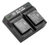 BM 2 DMW-BLH7 Batteries and Dual Battery Charger for Panasonic Lumix DC-GX850 DMC-LX10 DMC-LX15 DMC-GM1 DMC-GM1K GM1KA DMC-GM1KS DMC-GM5 GM5KK Cameras