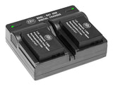 BM 2 LP-E17 Batteries and Dual Bay Charger for Canon EOS M6 Mark II, SL2, SL3, EOS RP, EOS M3, EOS M5, EOS M6, EOS Rebel T6i, T6s, T7i, T8i Cameras