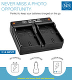 BM Premium 2 Pack of LP-E6N Batteries and Dual Bay Charger for Canon EOS 5Ds, EOS 6D, EOS 6D Mark II, EOS 7D, EOS 7D Mark II, C700, XC10, XC15 Cameras