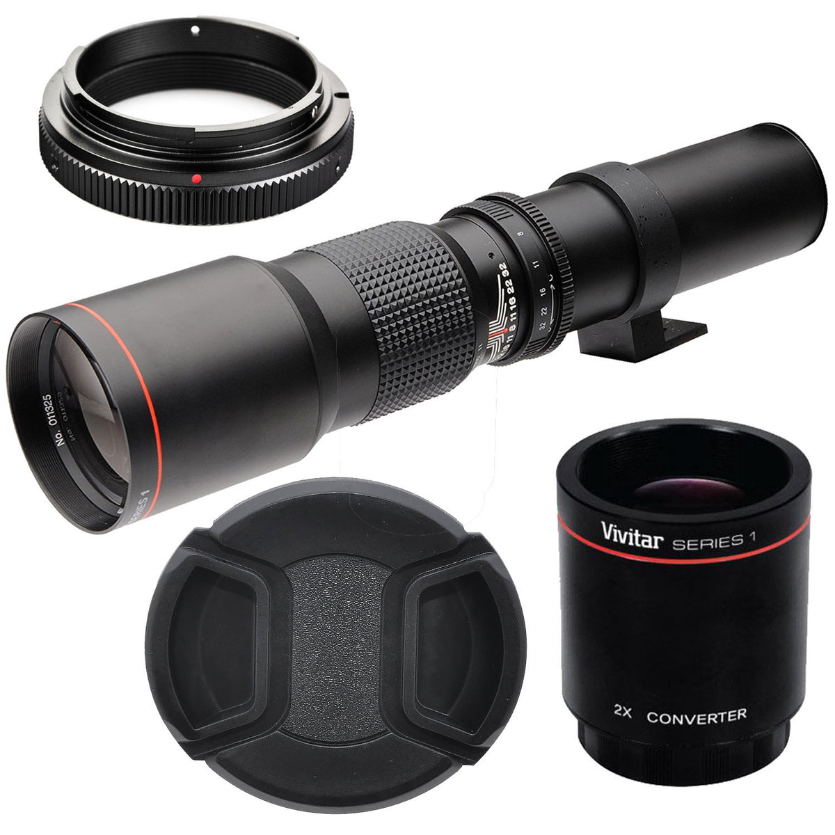 High-Power 500mm/1000mm f/8 Manual Telephoto Lens for Nikon