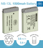 BM NB-13L Battery for Canon PowerShot SX620 SX720 SX740 HS G1 X Mark III, G5 X, G5 X Mark II, G7 X, G7 X Mark II, G7 X III, G9 X, G9 X Mark II Cameras