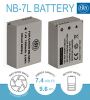 BM Premium 2 Pack of NB-7L Batteries for Canon PowerShot G10, G11, G12, SX30 is Digital Cameras
