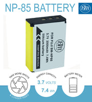 BM Premium 2 NP-85 Batteries for Fujifilm FinePix S1 SL240 SL260 SL280 SL300 SL305 SL1000 Digital Cameras