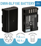 BM Premium 2 Pack of DMW-BLF19 Batteries and Battery Charger for Panasonic Lumix DC-G9, DC-GH5, DMC-GH3, DMC-GH3K, DMC-GH4, DMC-GH4K Digital Camera