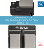 BM Premium 2 Pack BLS-50, PS-BLS5 Battery for Olympus OM-D E-M5 III, E-M10, E-M10 III, E-M10 IV, E-PL6, E-PL7, E-PL8, E-PL9, E-PL10, Stylus 1 Cameras