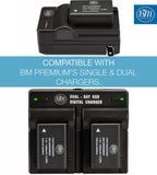 BM Premium 2 DMW-BMB9 Batteries for Panasonic Lumix DC-FZ80, DMC-FZ40K, DMC-FZ45K, DMC-FZ47K, DMC-FZ48K, DMC-FZ60 DMC-FZ70 DMC-FZ100 DMC-FZ150 Cameras