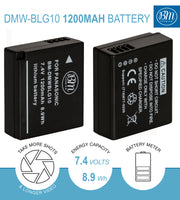 BM 2 DMW-BLG10 Batteries and Battery Charger for Panasonic Lumix DC-ZS80 DC-GX9 DC-LX100 II ZS200 ZS70 GX80 GX85 ZS60 ZS100 GF6 GX7K LX100K Cameras