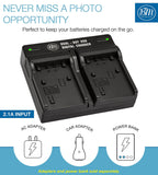 BM Premium 2 Pack of NP-FV50A High Capacity Batteries and Dual Bay Battery Charger for Sony Handycam Camcorders