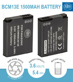 BM 2 DMW-BCM13E Batteries and Charger for Panasonic Lumix DC-TS7, DMC-FT5A LZ40 TS5 TS6 TZ37 TZ40 TZ41 TZ55 TZ60 ZS27 ZS30 ZS35 ZS40 ZS45 ZS50 Cameras