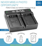 BM Premium EN-EL20A Dual Bay Battery Charger for Nikon Coolpix P950 P1000, DL24-500, Coolpix A 1 AW1, 1 J1, 1 J2, 1 J3, 1 S1, 1 V3 Cameras