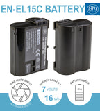 BM Premium EN-EL15C High Capacity Battery and Charger for Nikon Z5, Z6, Z6 II, Z7, Z7II, D600, D610, D750, D780, D800, D810, D850, D7200, D7500 Camera