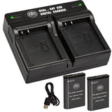 BM Premium 2 Pack of EN-EL23 Batteries and Dual Battery Charger for Nikon Coolpix B700, P900, P600, P610, S810c Digital Camera