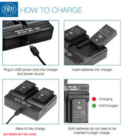 BM Premium EN-EL20A Dual Bay Battery Charger for Nikon Coolpix P950 P1000, DL24-500, Coolpix A 1 AW1, 1 J1, 1 J2, 1 J3, 1 S1, 1 V3 Cameras