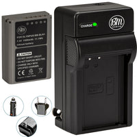 BM Premium Fully Decoded BLN-1 Battery and Charger for Olympus Pen F, OM-D E-M1, OM-D E-M5, OM-D E-M5 Mark II, OM-D E-P5 Digital SLR Camera