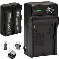 BM Premium NP-FM500H Battery and Charger for Sony Alpha a77II, a68, SLT-A57, SLT-A58, A65V, A77V, A99V, A100, A200, A300, A350, A450 DSLR Cameras