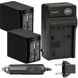 BM Premium 2 Pack of NP-FV100A High Capacity Batteries and Battery Charger for Sony Handycam Camcorders