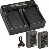 BM Premium 2 Pack of EN-EL9, EN-EL9A Batteries and USB Dual Battery Charger for Nikon D5000, D3000, D60, D40x & D40 Digital SLR Camera