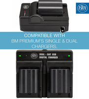 BM Premium 2 Pack of CGA-S006 Batteries for Panasonic Lumix DMC-FZ7, DMC-FZ8, DMC-FZ18, DMC-FZ28, DMC-FZ30, DMC-FZ35, DMC-FZ38, DMC-FZ50 Cameras