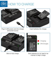 BM Premium 2 SLB-10A Batteries and Dual Bay Battery Charger for Samsung EX2F, WB200, WB250F, WB2100, WB500, WB550, WB750, WB800F, WB850, WB850F Camera