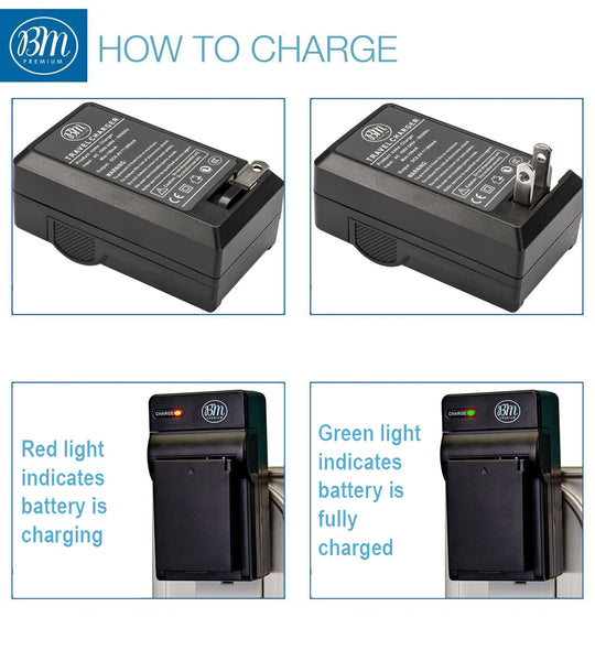 BM Premium LP-E10 Battery & Charger Kit For Canon Rebel T3, T5, T6, T7 Cameras