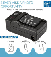 BM Premium SLB-10A Battery and Charger for Samsung WB250F, WB2100, WB500, WB550, WB750, WB800F, WB850, WB850F Cameras