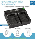 BM 2 BP-718 Batteries and Dual Battery Charger for Canon HFR400 HFR50 HFR52 HFR500 HFR60 HFR62 HFR600 HFR70 HFR72 HFR700 HFR80 HFR82 HFR800 Camcorders