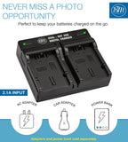 BM Premium 2 CGA-S006 Batteries and Dual Bay Charger for Panasonic Lumix DMC-FZ7 DMC-FZ8 DMC-FZ18 DMC-FZ28 DMC-FZ30 DMC-FZ35 DMC-FZ38 DMC-FZ50 Cameras