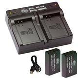 BM Premium 2-Pack of LP-E12 Batteries and Dual Battery Charger for Canon SX70 HS Rebel SL1 EOS-M, EOS M2, EOS M10, EOS M50, EOS M100, EOS M200 Camera
