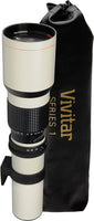 High-Power 500mm f/8 Manual Telephoto Lens for Nikon SLR Cameras - WHITE