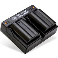 BM 2 EN-EL15B Batteries and Dual Bay Battery Charger for Nikon Z6 Z7 D780 1 V1 D500 D600 D610 D750 D800 D810 D850 D7000 D7100 D7200 D7500 Cameras