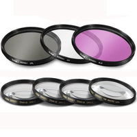62mm 7PC Filter Set for Panasonic DMC-FZ1000 4K Point and Shoot Camera - Includes 3 PC Filter Kit (UV-CPL-FLD) and 4PC Close Up Filter Set (+1+2+4+10)