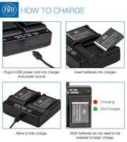 BM 2 NB-6LH Batteries and Dual Bay Charger for Canon PowerShot S120 SX170 IS SX260 SX280 SX500 SX510 SX520 SX530 SX540 SX600 SX610 SX700 SX710 Camera