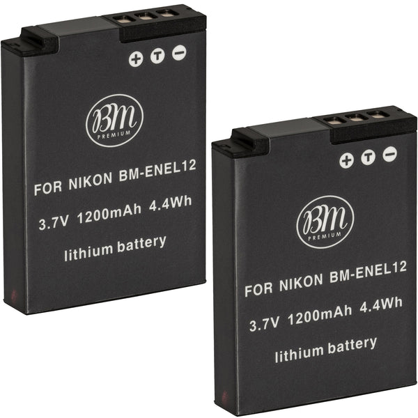 BM Premium Pack of EN-EL12 Batteries for Nikon Coolpix S9300