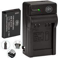 BM Premium SLB-10A Battery and Charger for Samsung M100, M110, M310, NV9, P800, PL50, PL51, PL55, PL60, PL65, PL70, PL80, SL35, SL102, SL105 Cameras