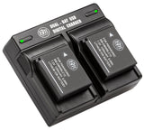 BM 2 Pack DMW-BLC12 High Capacity Batteries and Dual Bay Charger for Panasonic DC-FZ1000 II DC-G95 DMC-G85 DMC-G7 DMC-GX8 FZ1000 DMC-FZ2500 Cameras