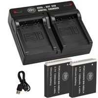 BM 2 NB-6LH Batteries and Dual Bay Charger for Canon PowerShot S120 SX170 IS SX260 SX280 SX500 SX510 SX520 SX530 SX540 SX600 SX610 SX700 SX710 Camera