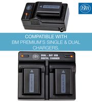 BM 2 NP-FW50 Batteries for Sony DSC-RX10 II, RX10 III, RX10 IV, Alpha 7, Alpha 7R, a7, a7R, A7s, A7s II, a3000 a5000 a6000 A6400 a6300 a6500 Cameras