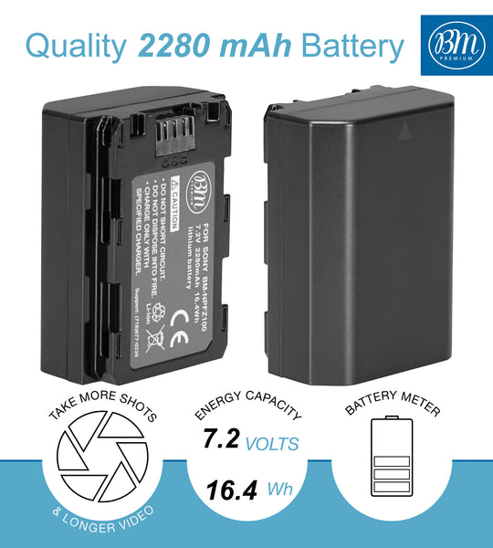 2280mAh Batterie SONY NP-FZ100 Pr Sony A7R IV ILCE-7RM4 Alpha 7S III A7S III 2280mAh Batterie SONY NP-FZ100 Pr Sony A7R IV ILCE-7RM4 Alpha 7S III A7S III