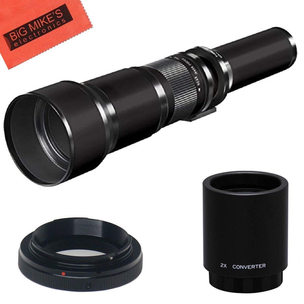 Long-Range 500mm-1000mm f/8 Manual Telephoto Zoom Lens for Nikon