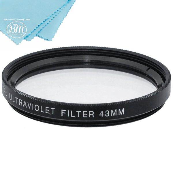 43mm UV Protective Filter for Canon, Nikon, FujiFilm, Olympus, Panasonic, Pentax, Sigma, Sony, Tamron Cameras and Camcorders